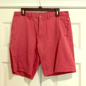 MENS POLO SALMON COLORED SHORTS KNEE LENGTH SHORTS
